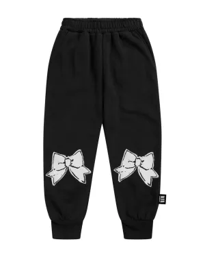 Little Man Happy BOWS SWEATPANTS | BLACK