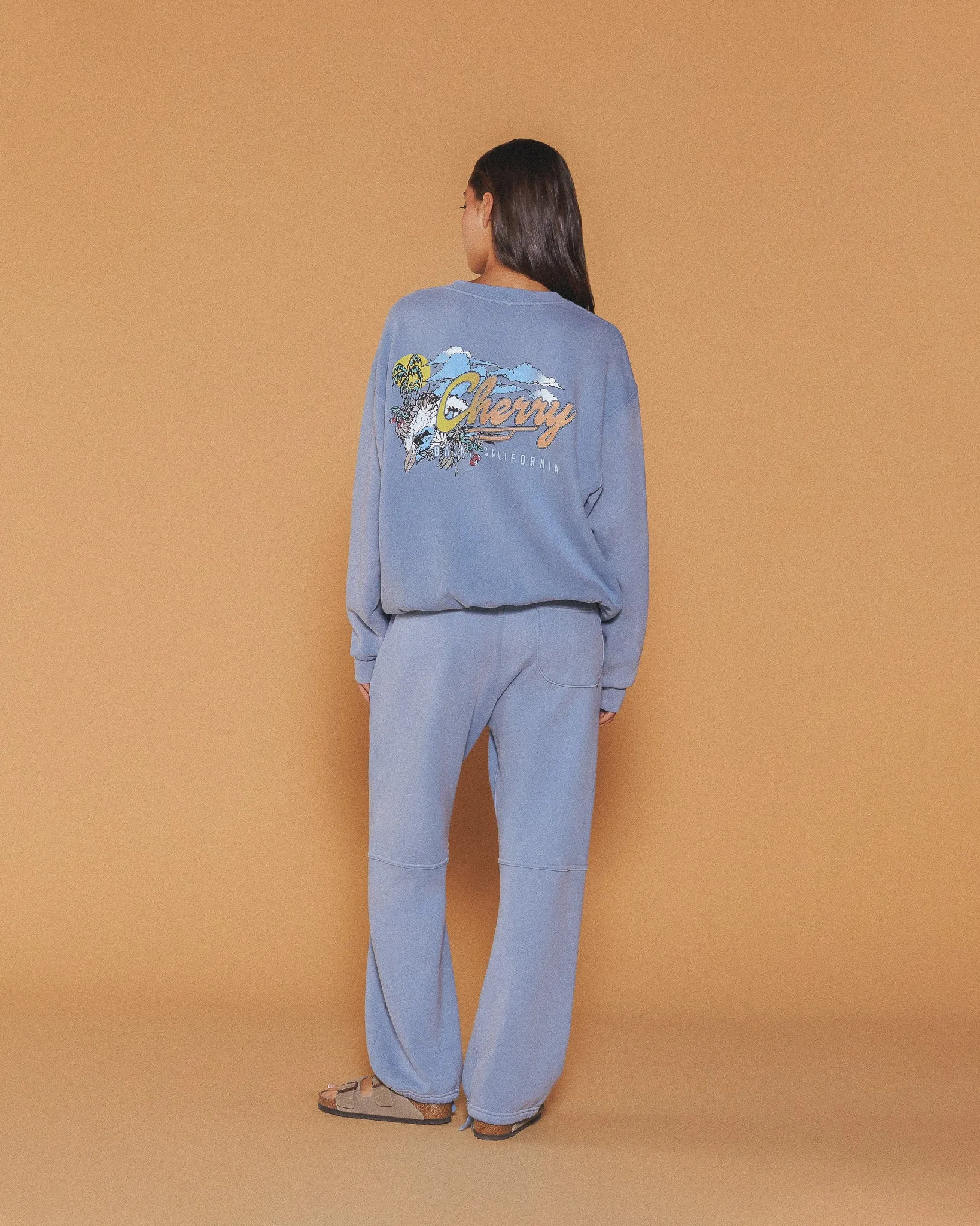 Logo Parachute Sweatpants (Pacific Blue)