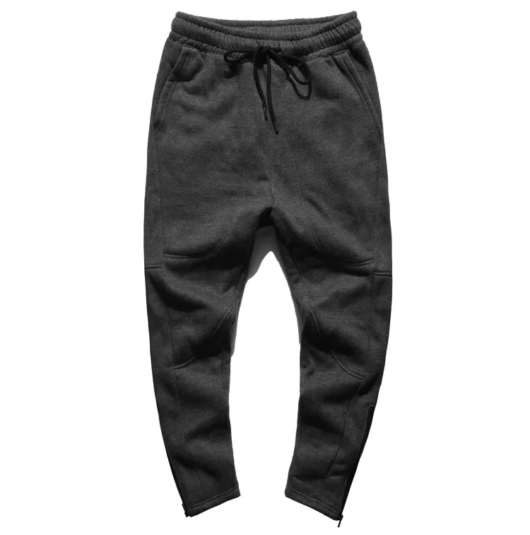 Men's Spring/Autumn Warm Thick Loose Pants With Fleece Inside