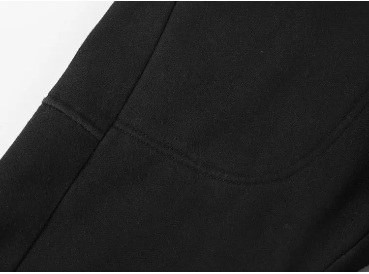 Men's Spring/Autumn Warm Thick Loose Pants With Fleece Inside