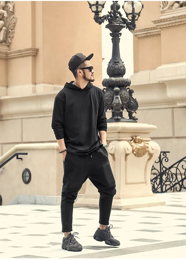 Men's Spring/Autumn Warm Thick Loose Pants With Fleece Inside