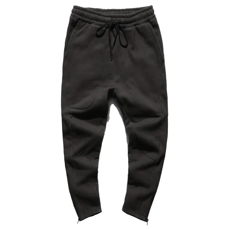 Men's Spring/Autumn Warm Thick Loose Pants With Fleece Inside