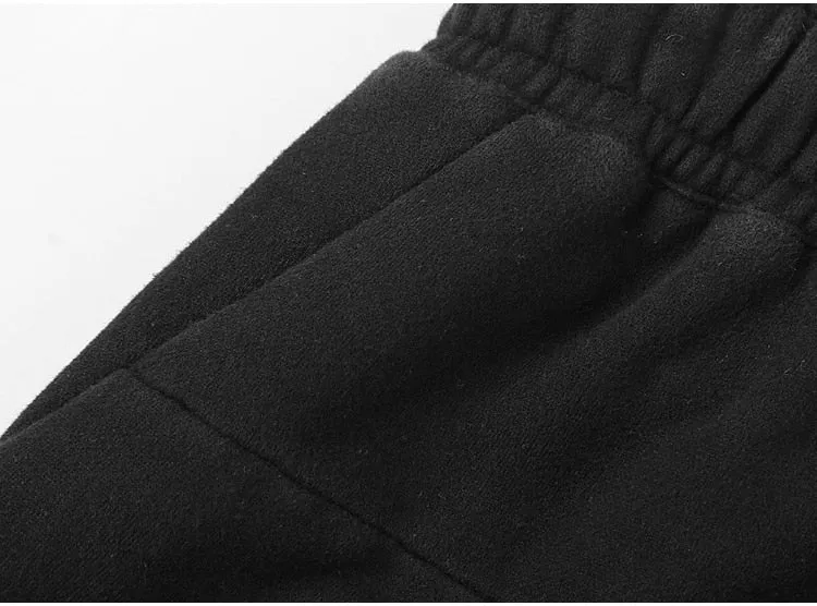 Men's Spring/Autumn Warm Thick Loose Pants With Fleece Inside