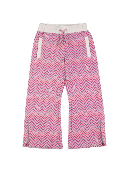 Missoni   Zig zag print cotton jersey sweatpants 