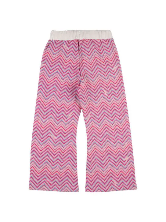 Missoni   Zig zag print cotton jersey sweatpants 