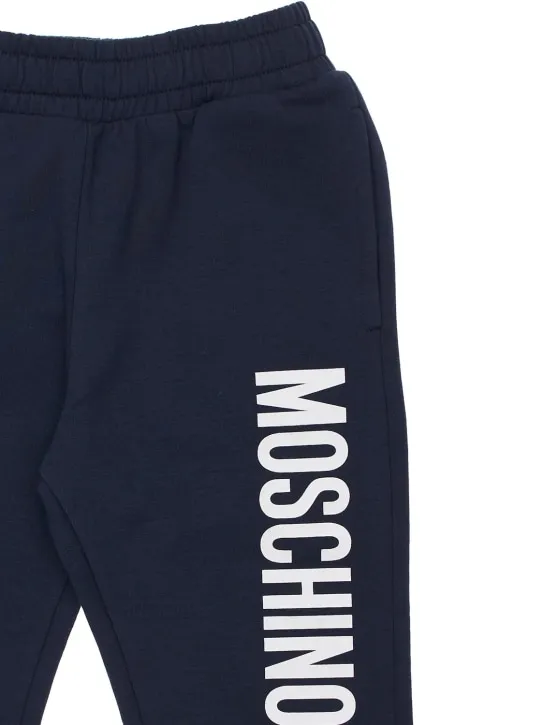 Moschino   Logo print cotton sweatpants 