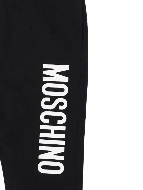 Moschino   Logo print cotton sweatpants 