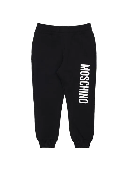 Moschino   Logo print cotton sweatpants 