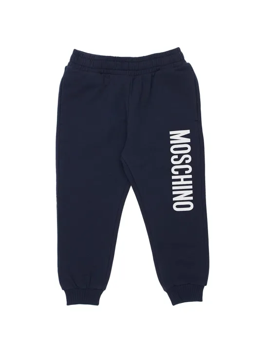 Moschino   Logo print cotton sweatpants 