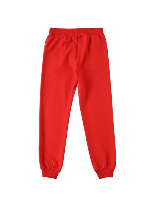 Moschino   Logo print cotton sweatpants 