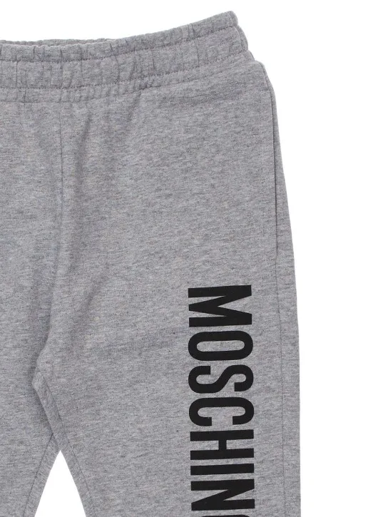 Moschino   Logo print cotton sweatpants 