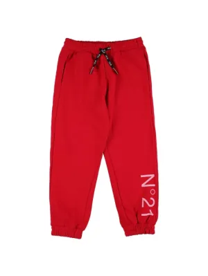 N°21   Logo print cotton jersey sweatpants 