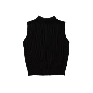 Navy Vest Black