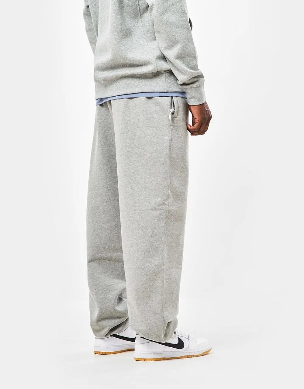 Nike Solo Swoosh Sweatpants (Straight) - Dark Heather Grey Heather/White