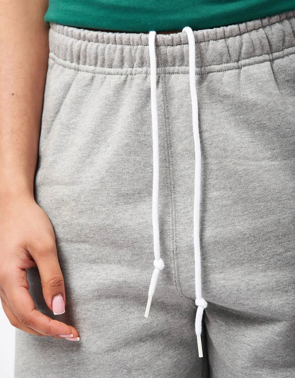 Nike Solo Swoosh Sweatpants (Straight) - Dark Heather Grey Heather/White