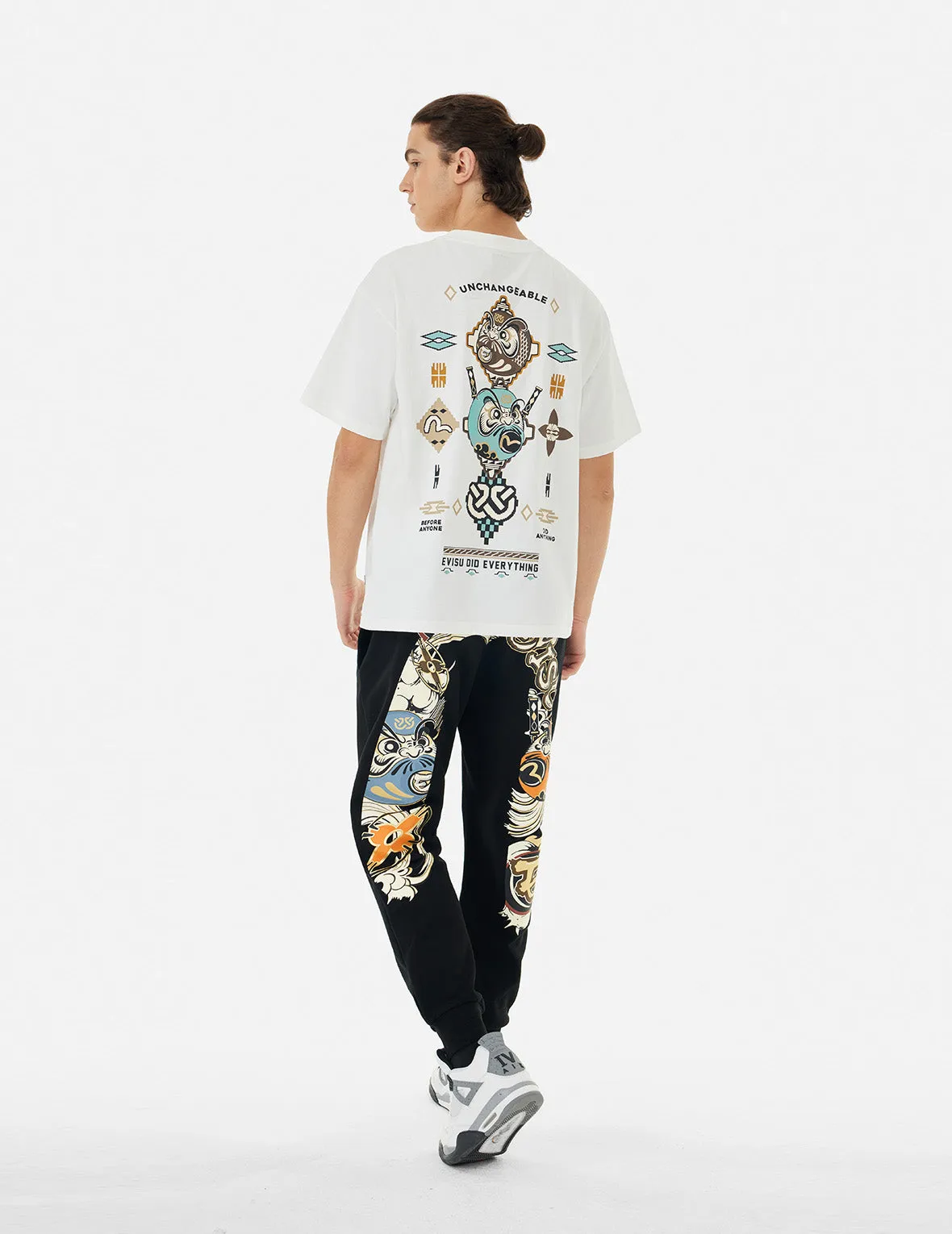 Ninja Daruma Daicock Print Regular Fit Sweatpants