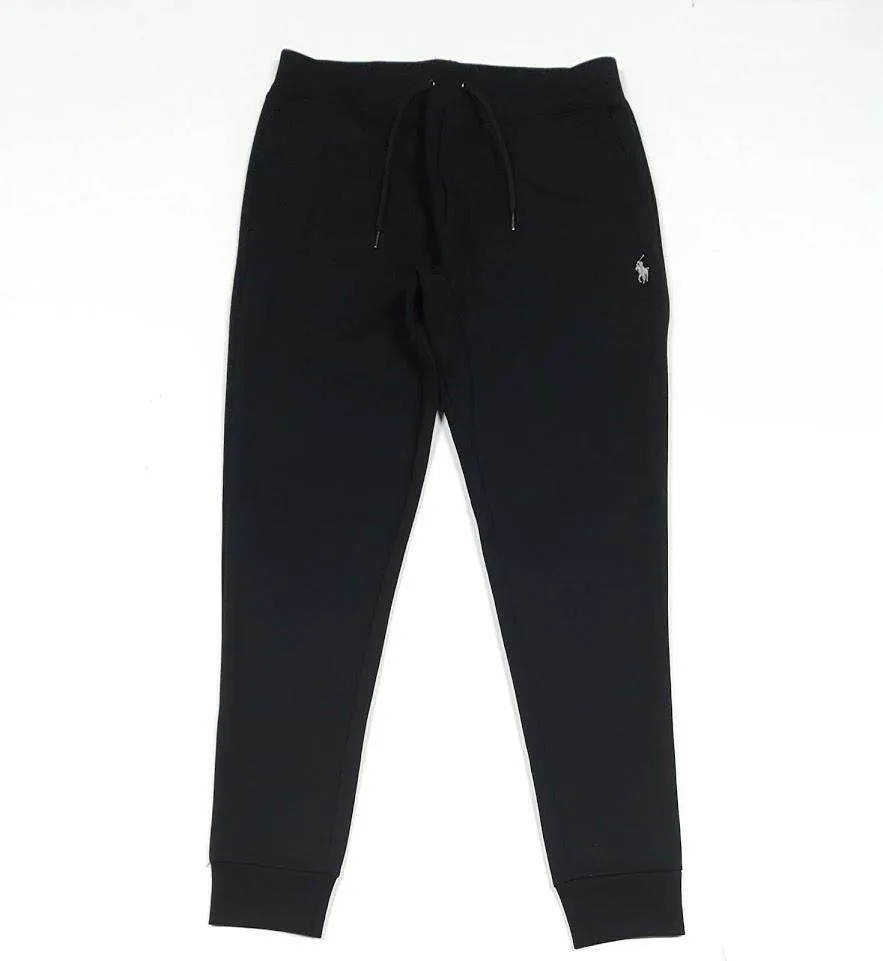 Nwt Polo Ralph Lauren Black Double Knit Pony Joggers