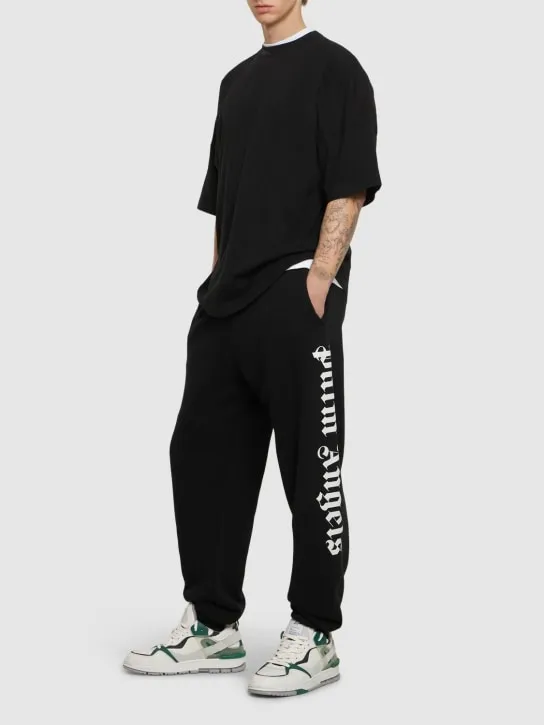 Palm Angels   Side logo print cotton sweatpants 