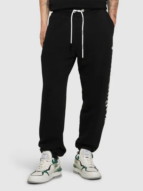 Palm Angels   Side logo print cotton sweatpants 