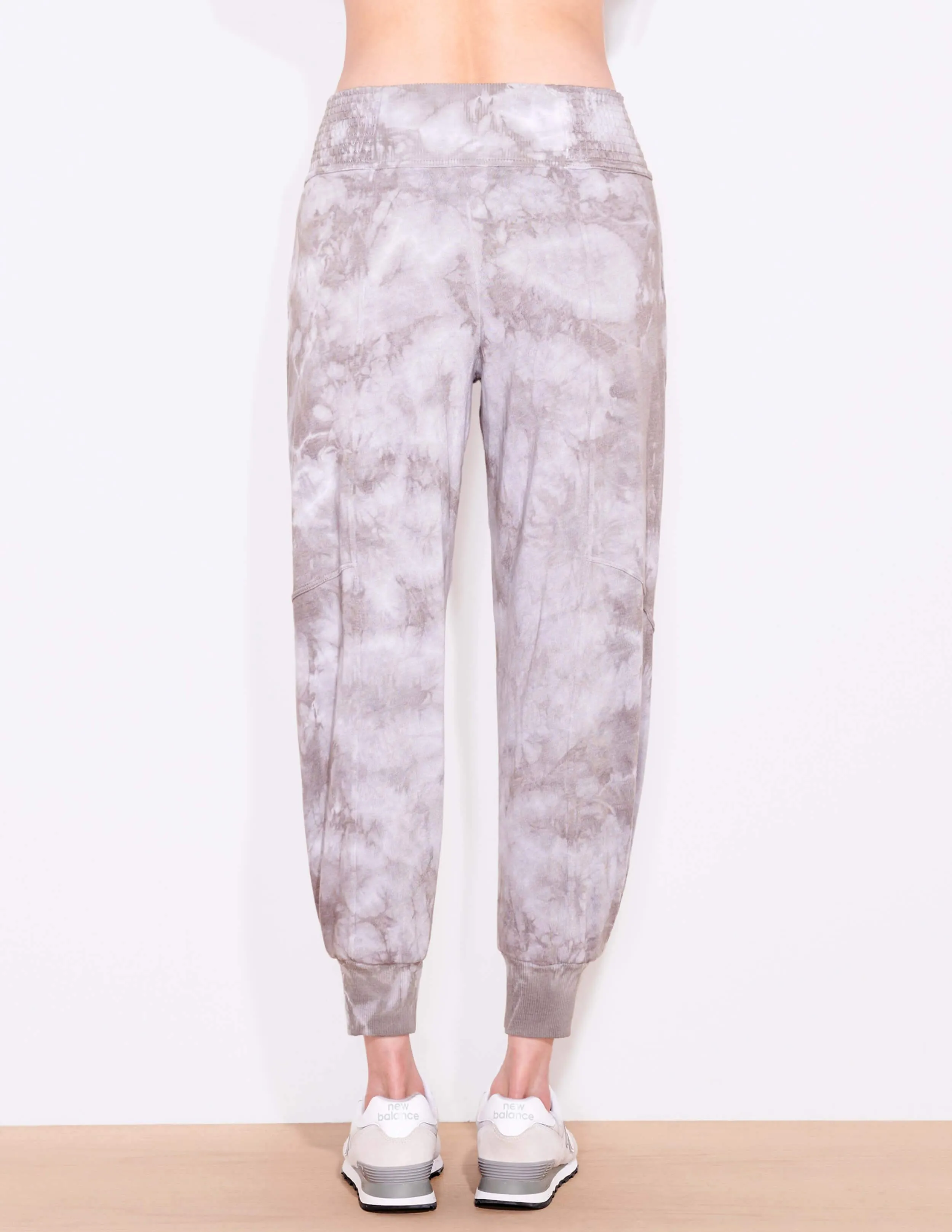 Pleated Sweatpants, Charcoal Cloudy Tie Dye