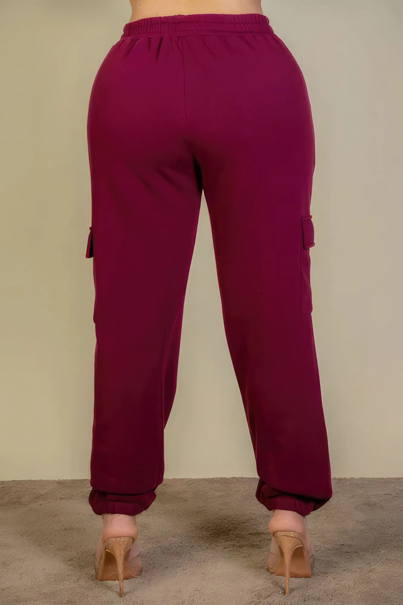 Plus Size Side Pocket Drawstring Waist Sweatpants (4 Colors)