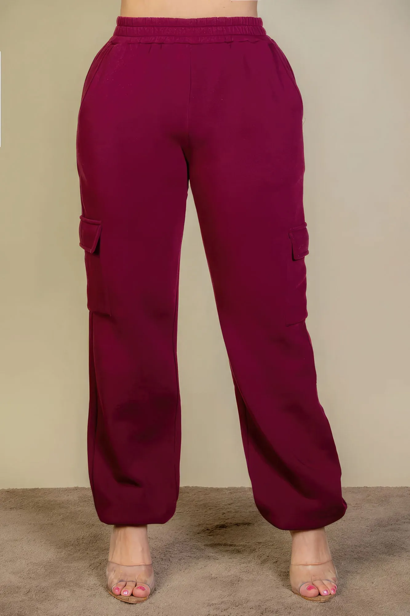 Plus Size Side Pocket Drawstring Waist Sweatpants (4 Colors)