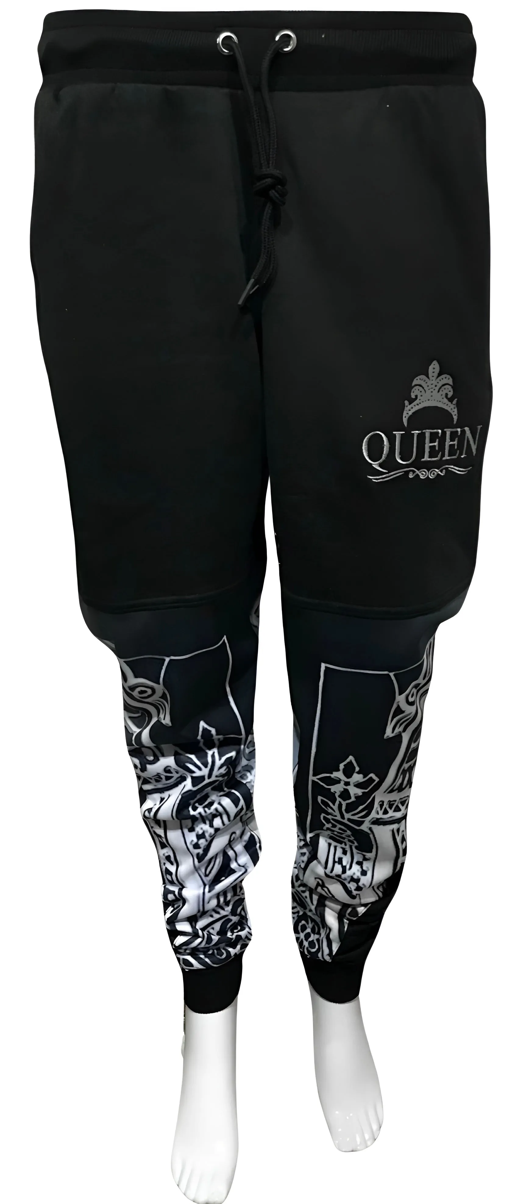 ^QUEEN OF HEARTS^ ~LUXURY JOGGER SWEATPANTS~ (CUT & SEW) (EMBROIDERED LOGO)