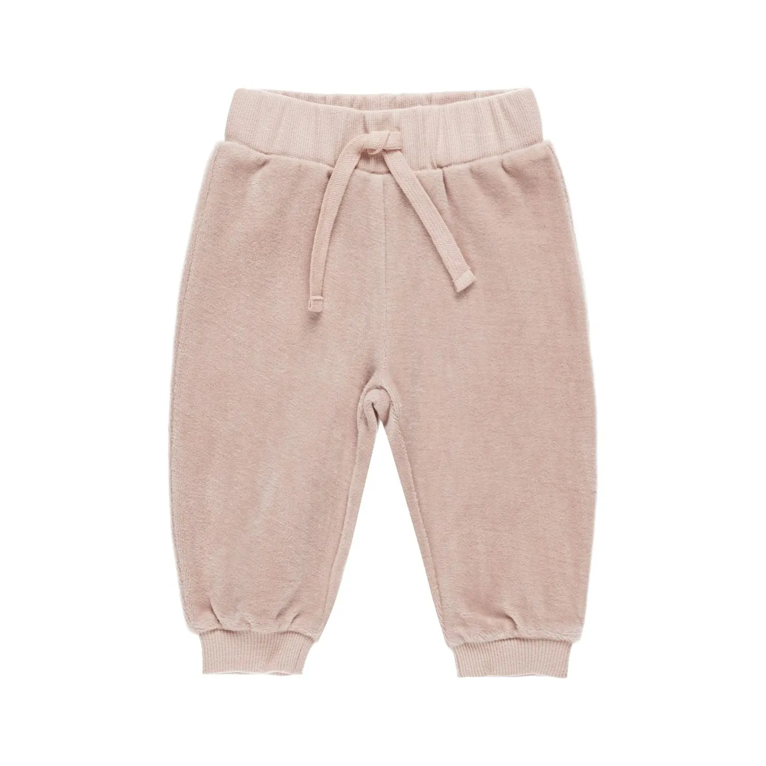 Quincy Mae Velour Relaxed Sweatpant - Blush