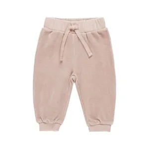 Quincy Mae Velour Relaxed Sweatpant - Blush