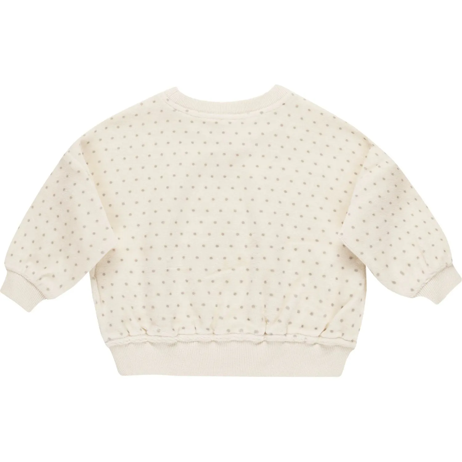 Quincy Mae Velour Relaxed Sweatshirt - Polka Dot