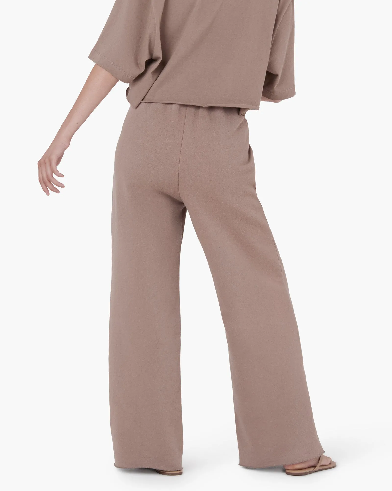 Raw Edge Wide Leg Pant - Earthen