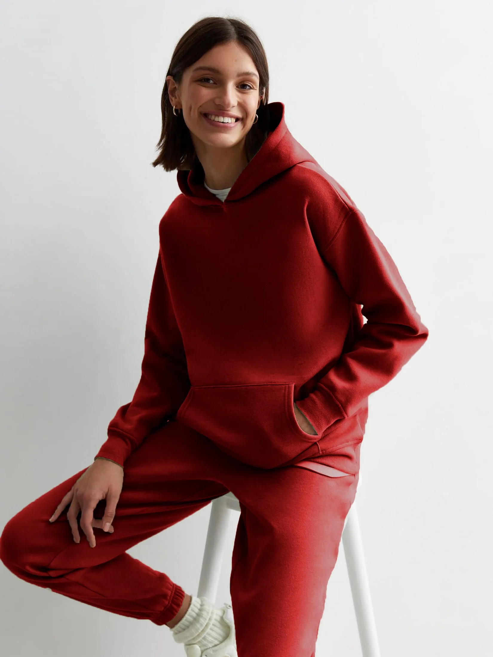 Red Hoodie & Sweatpants Set