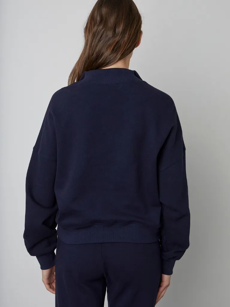 Roxie Half Zip Navy