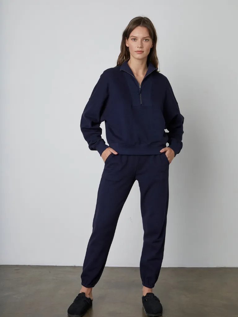 Roxie Half Zip Navy