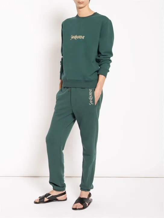 Saint Laurent   Logo cotton sweatpants 