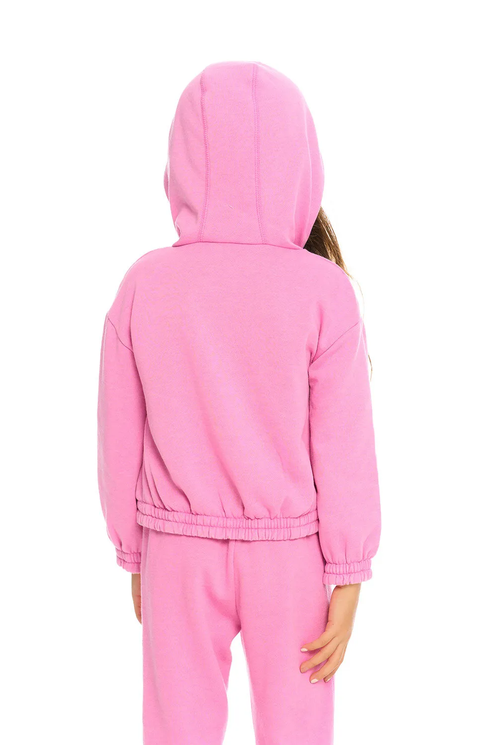 Semi Cropped Shirred Hoodie Pullover