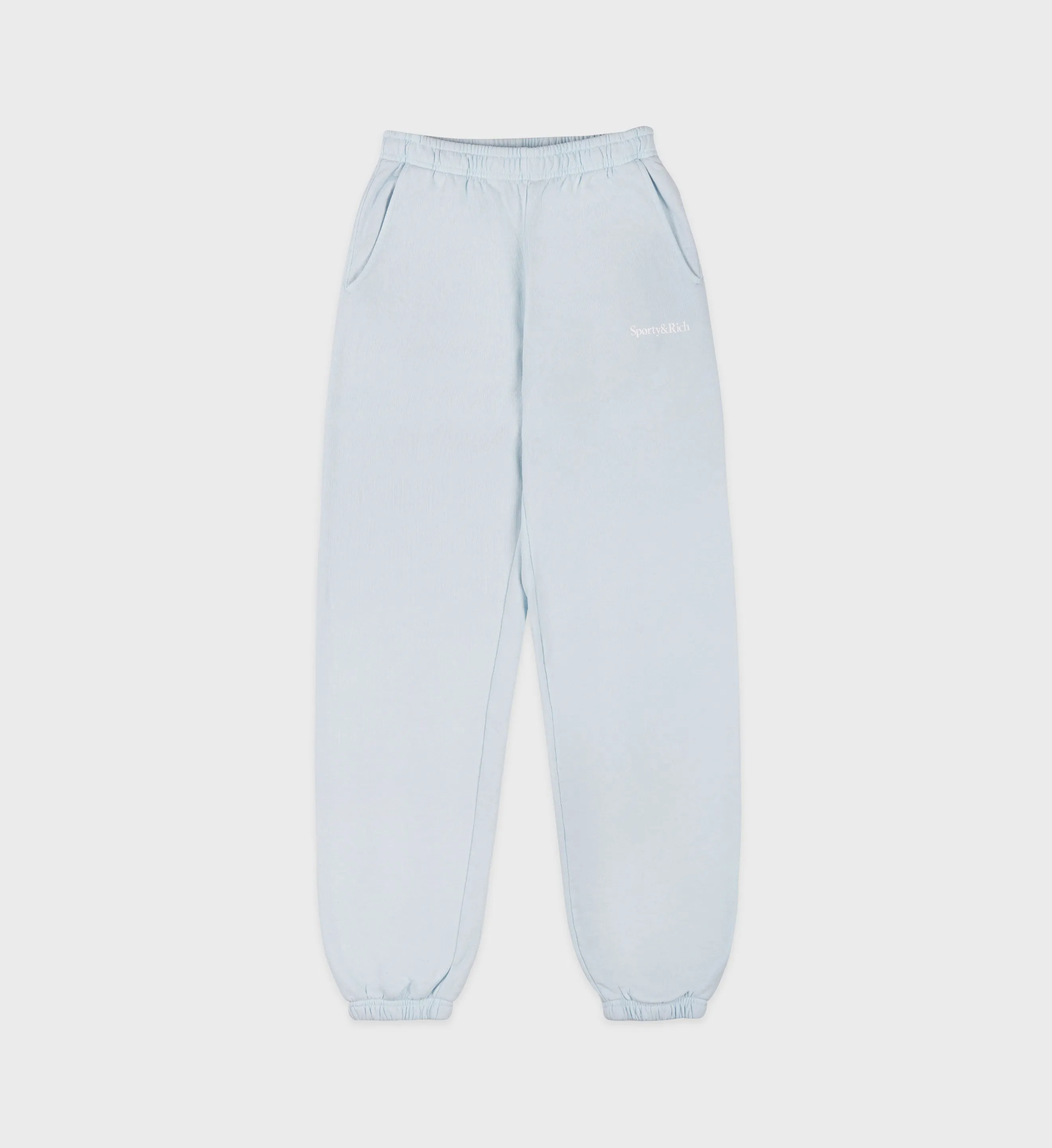 Serif Logo Sweatpant - Baby Blue/White