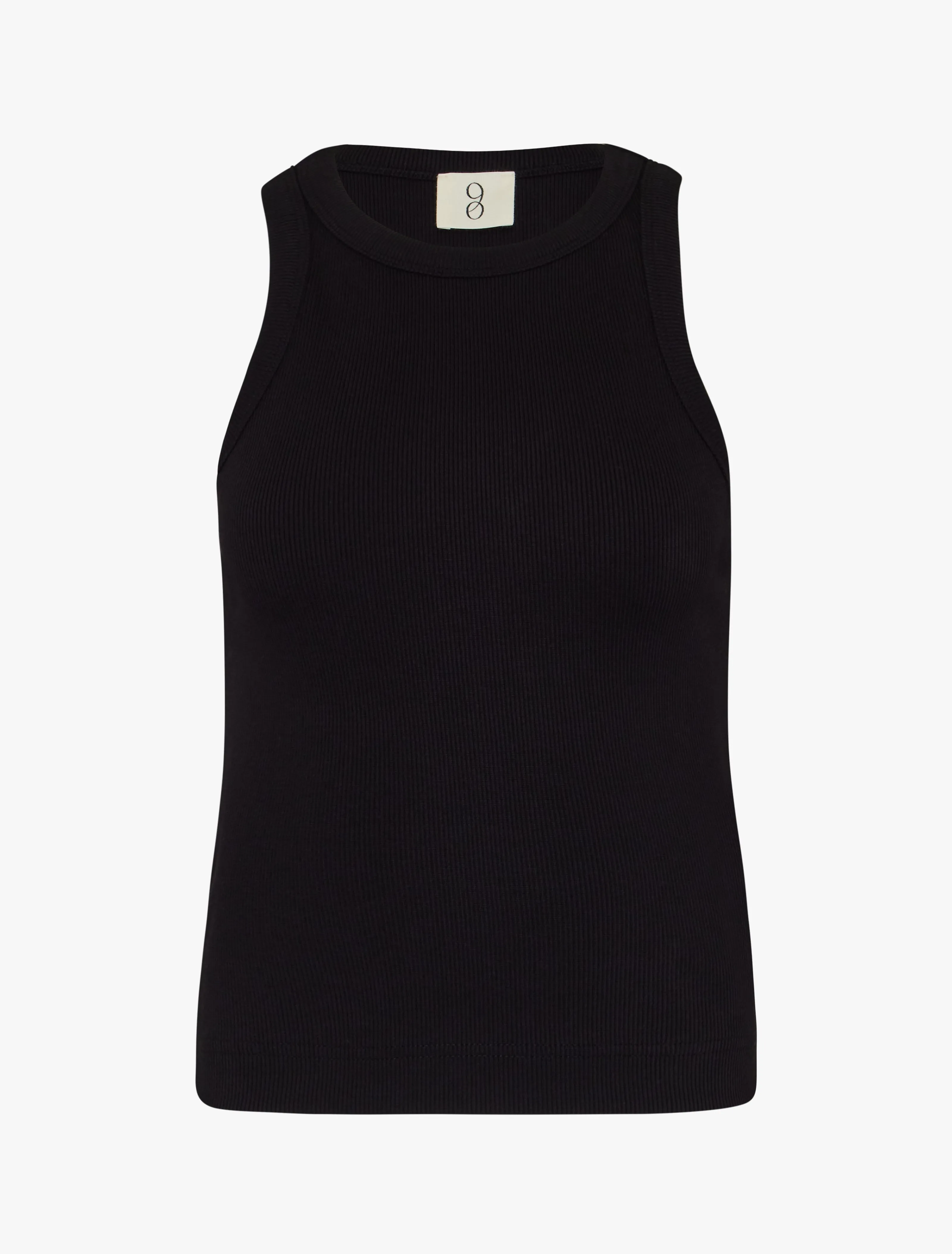 Signature Rib Tank in Black