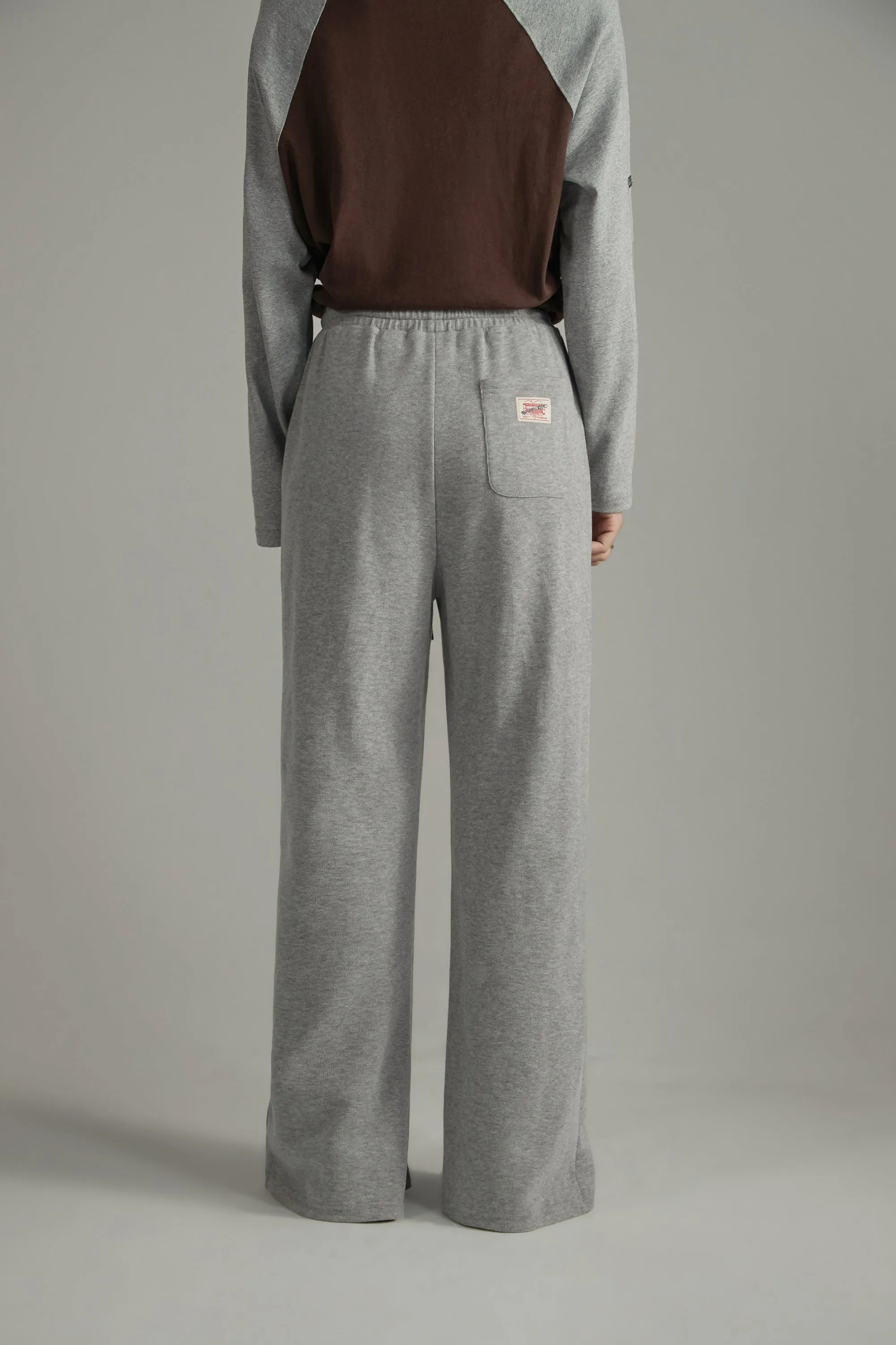 Slit Sweatpants Wide Pants