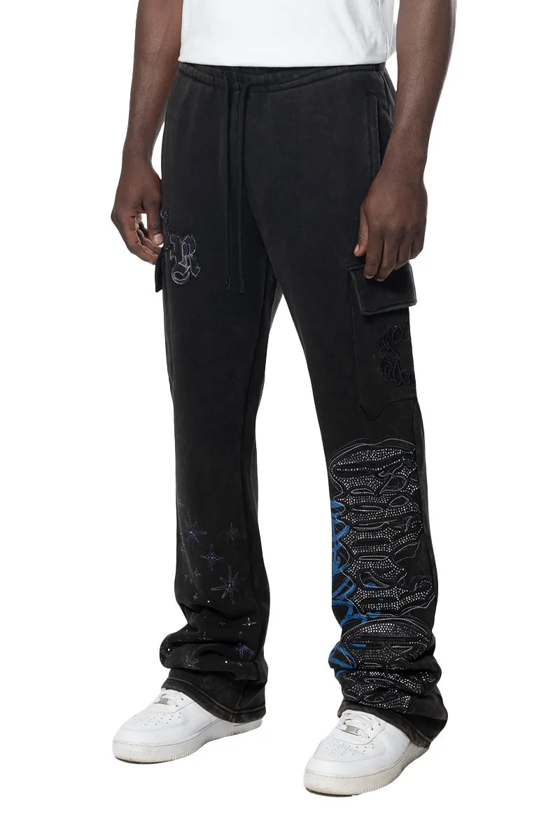 Smoke Rise Men's Rhinestone Dystopia Fleece Sweatpants