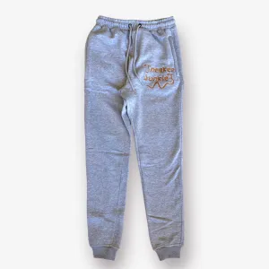 Sneaker Junkies snake font heather grey sweatpants