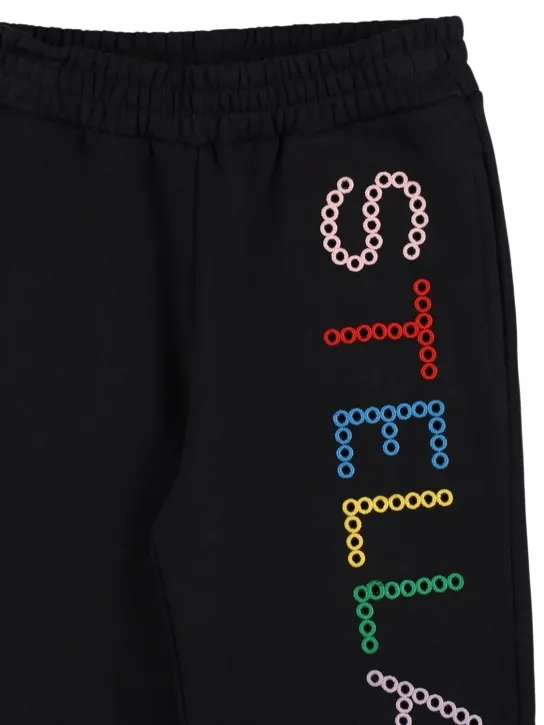 Stella McCartney Kids   Embroidered cotton sweatpants 