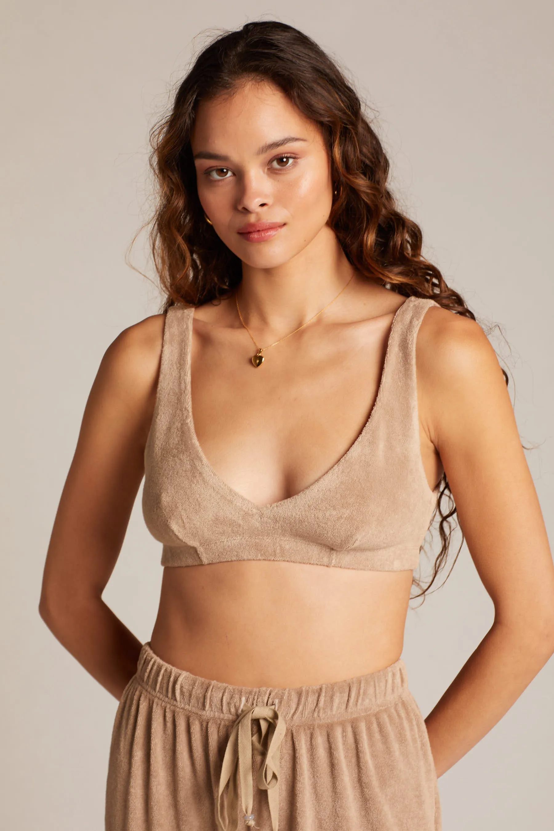 Stone Terry Bralette