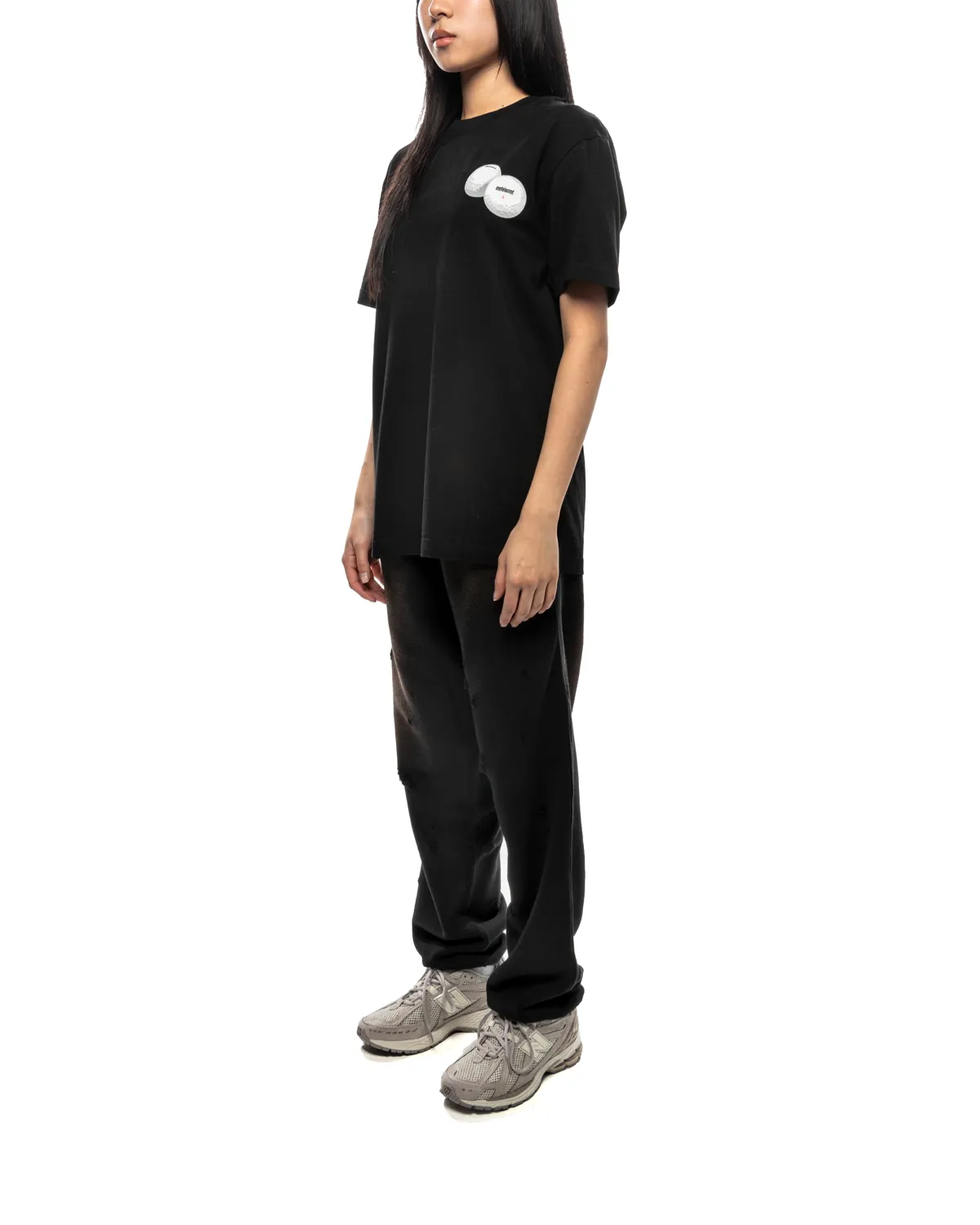 Sweat Pant 2-Tone Cotton French Terry Black