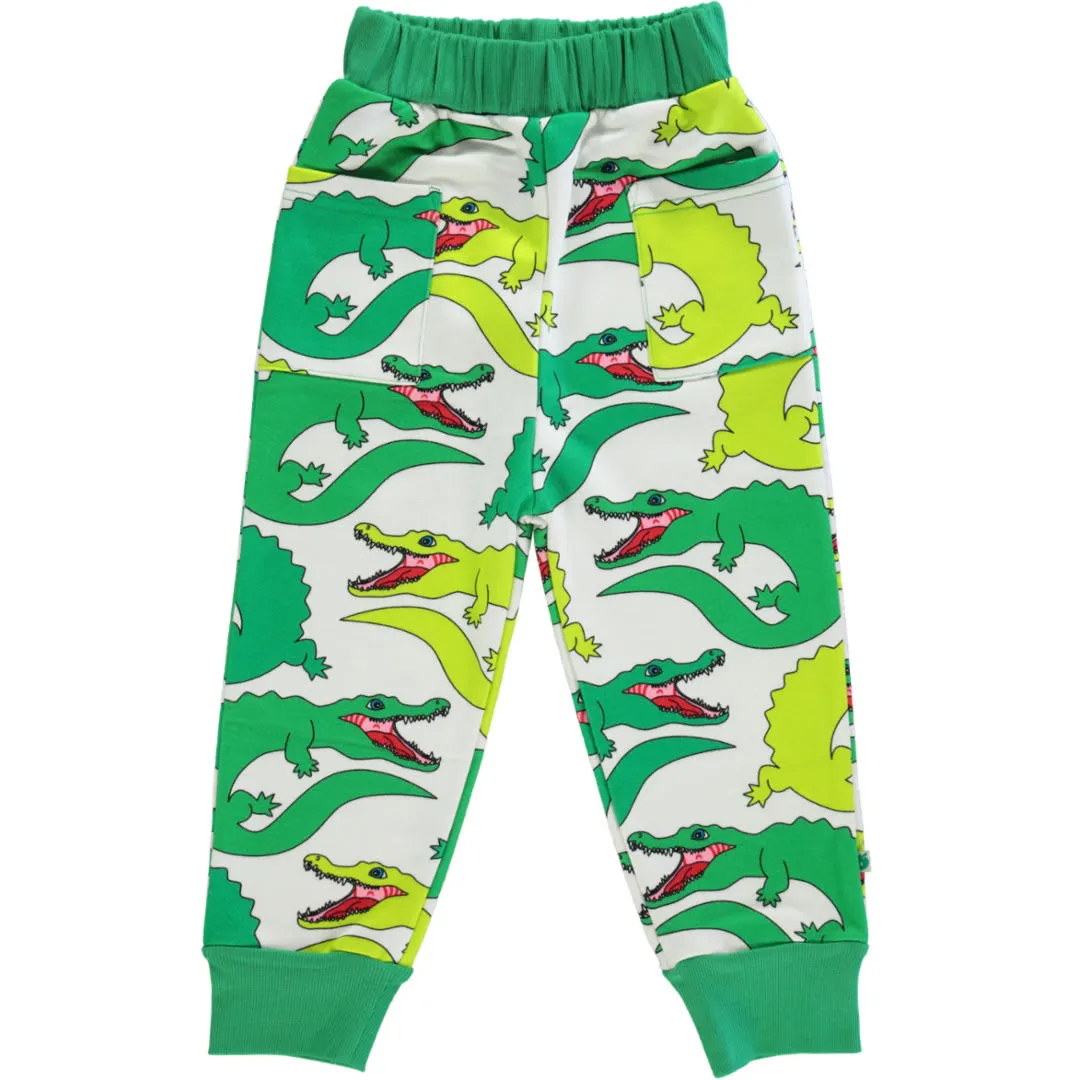 Sweatpants with crocodiles