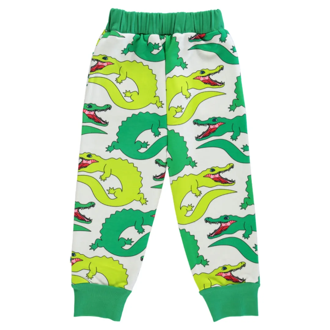 Sweatpants with crocodiles