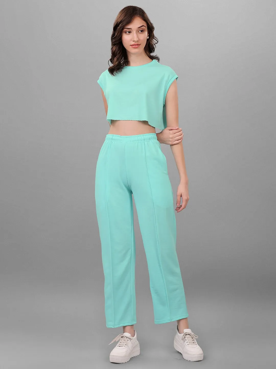 SXV Solid Mint Green Pull-On Trousers