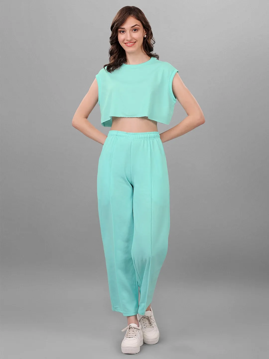 SXV Solid Mint Green Pull-On Trousers