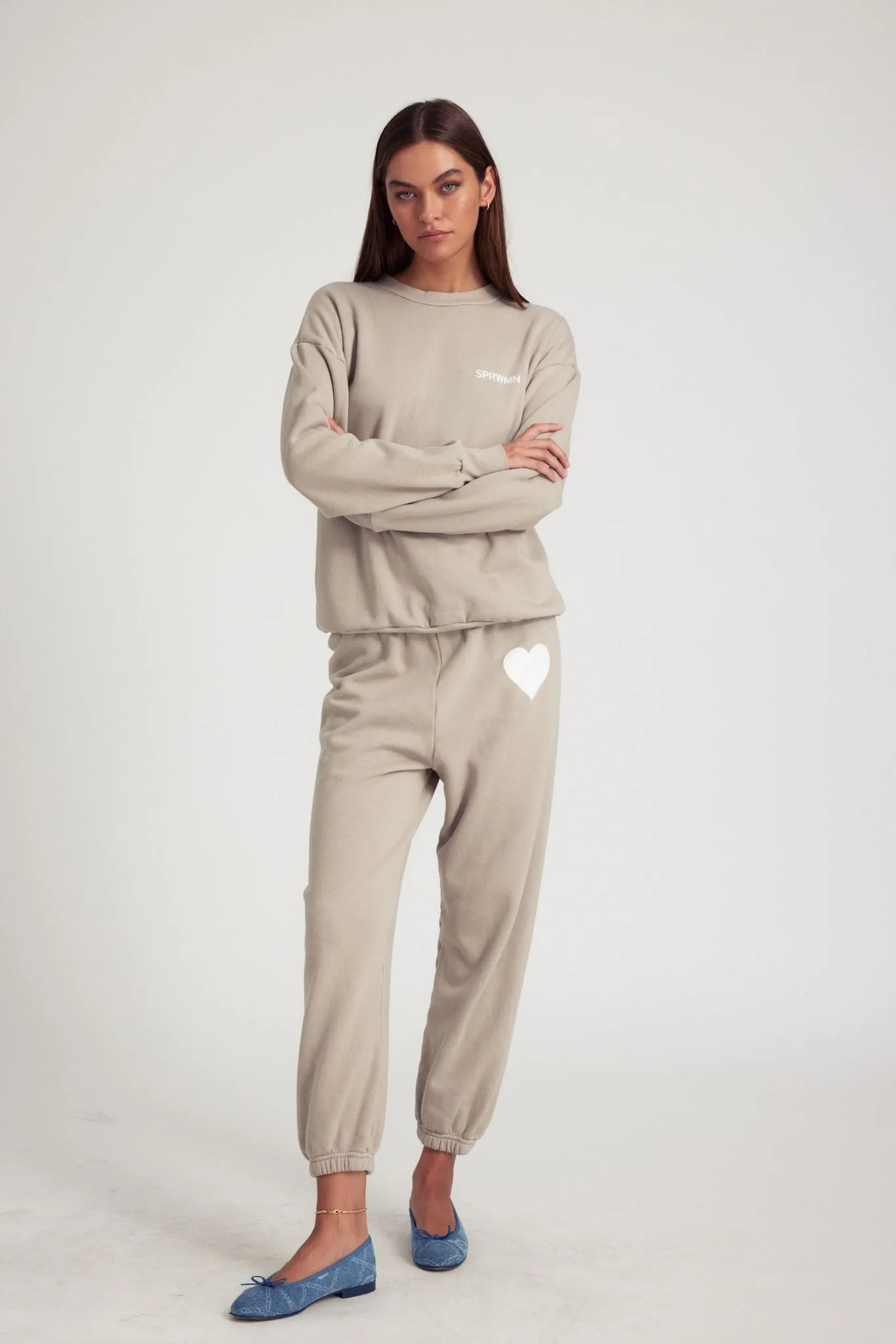 Taupe Heart Sweatpants