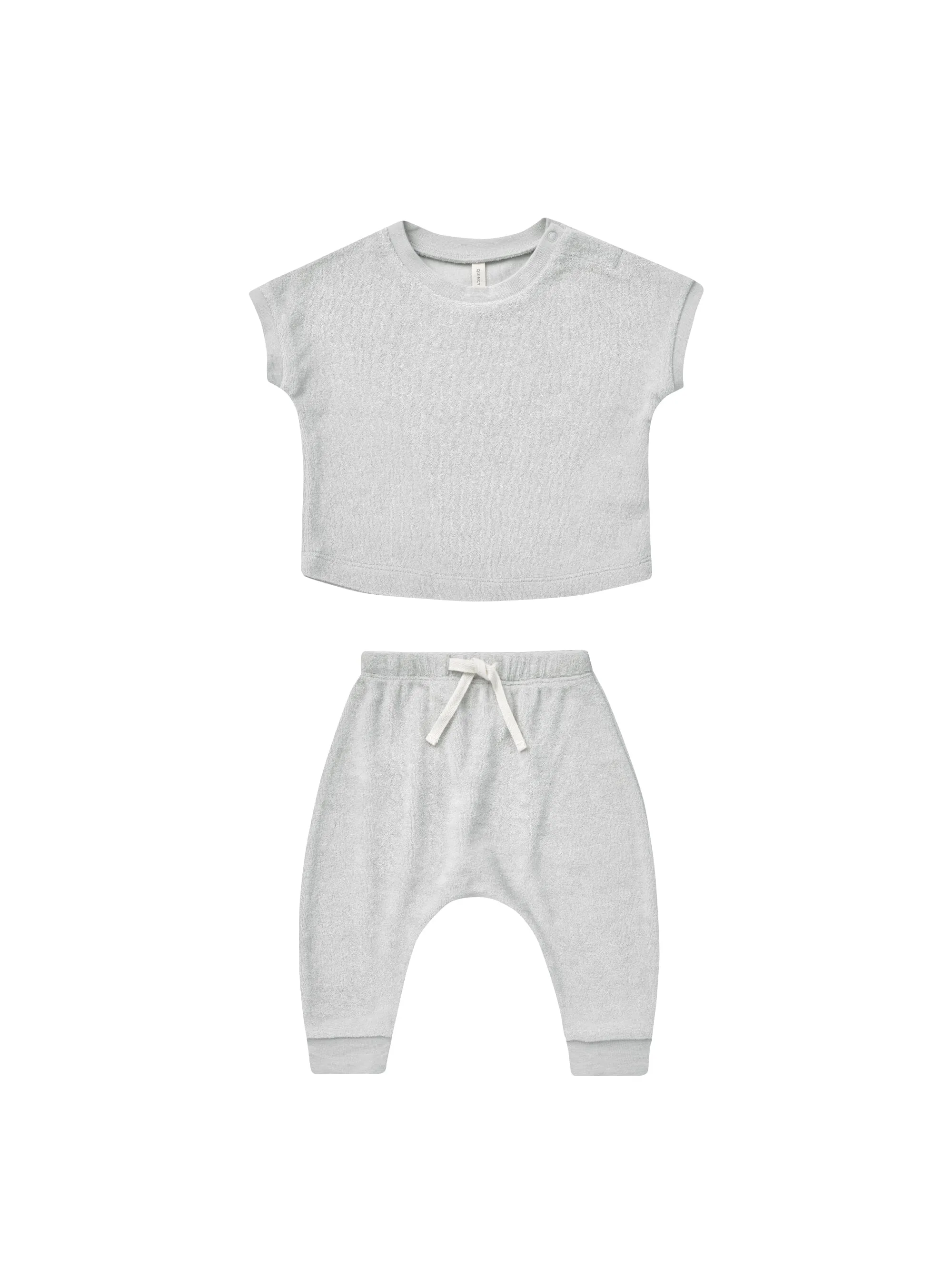 Terry Tee   Pant Set | Cloud